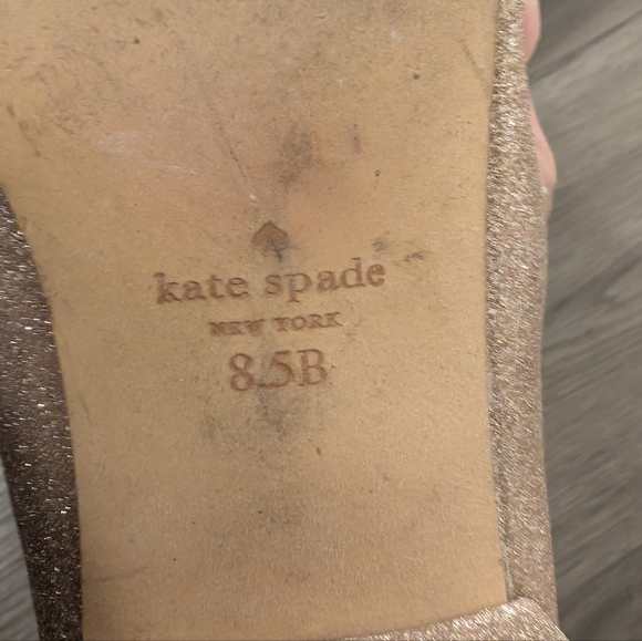 Kate Spade Gold Glitter Loafers - Picture 6 of 6